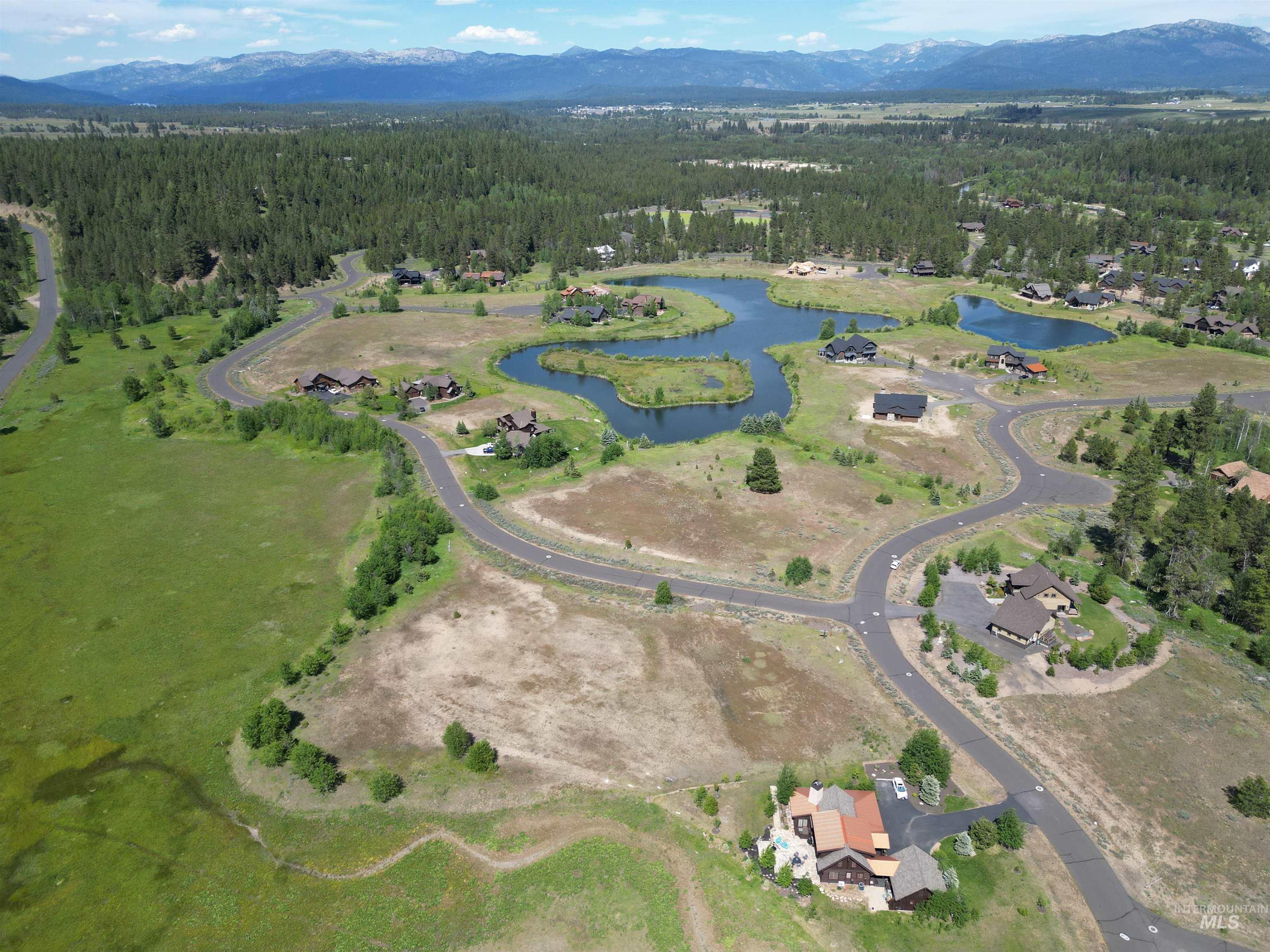 15 Meadowbright Drive McCall, ID 83638 - Photo 13 of 30 Aerial view of property's location with a forest and a water and mountain view