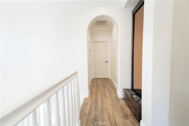 a view of closet area with empty racks