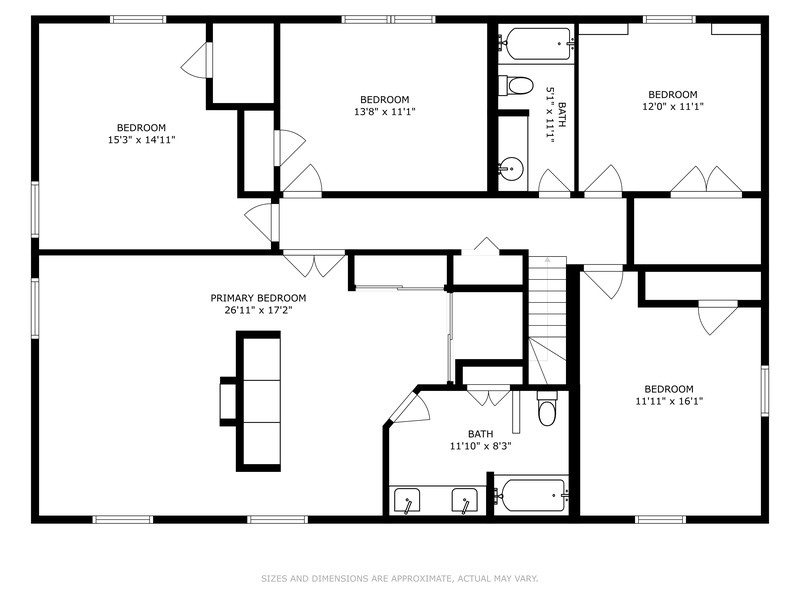 6 Knoll Ridge Road Rolling Meadows, IL 60008 - Photo 35 of 37 a black and white photo of a floor plan