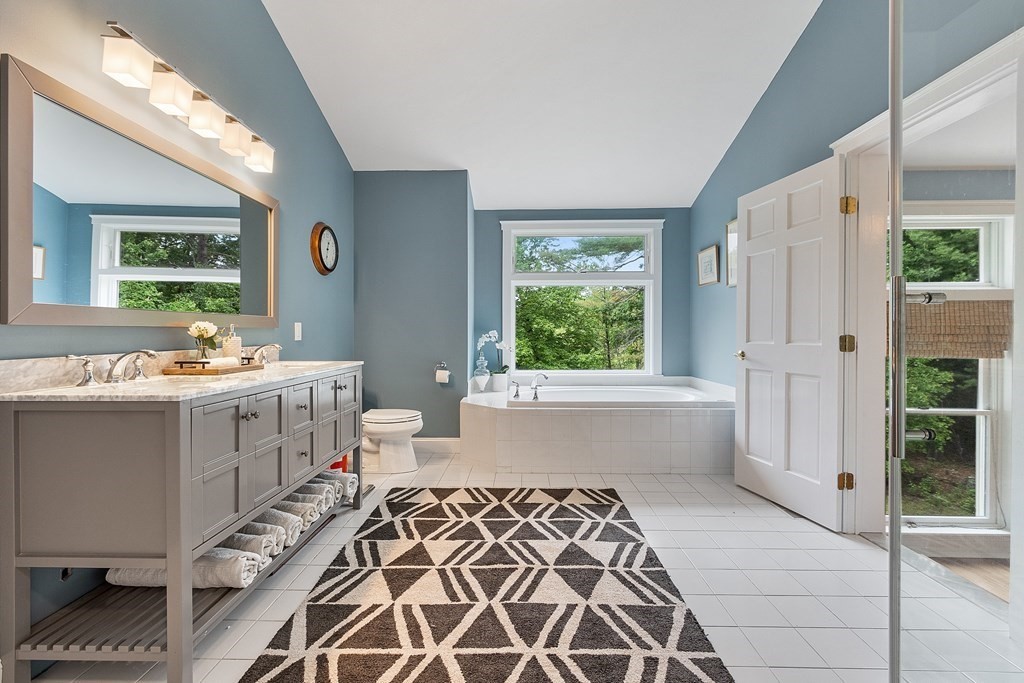 41 Gleasondale Road Stow, MA 01775 - Photo 29 of 42 a bathroom with a sink mirror and a toilet