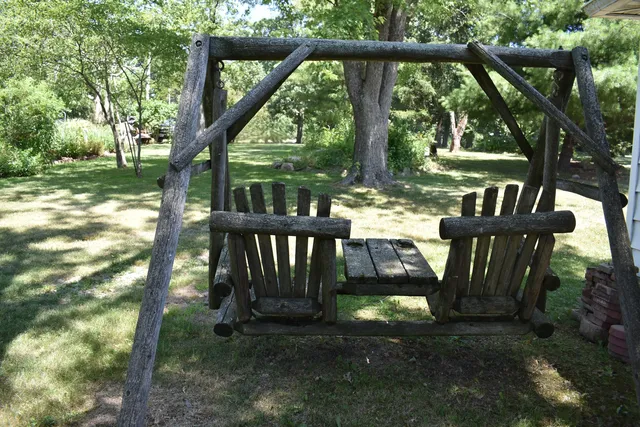 a view of outdoor space with seating area