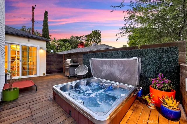 a view of a terrace with couches