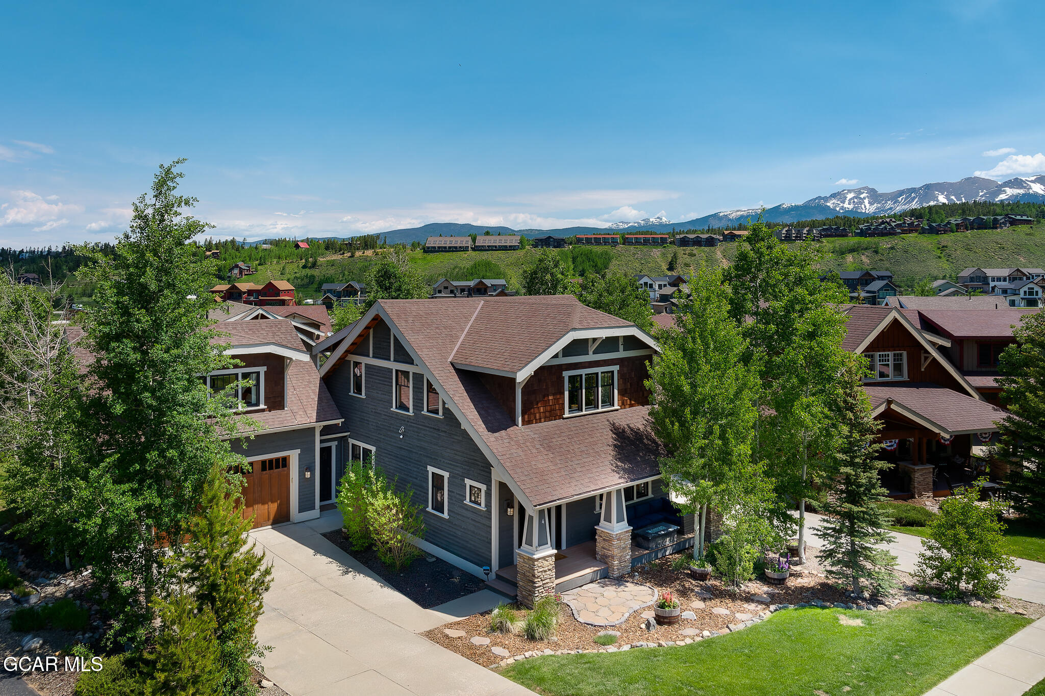 4 Rifle Shot Trail Fraser, CO 80442 - Photo 42 of 47 a aerial view of a house with swimming pool and a yard