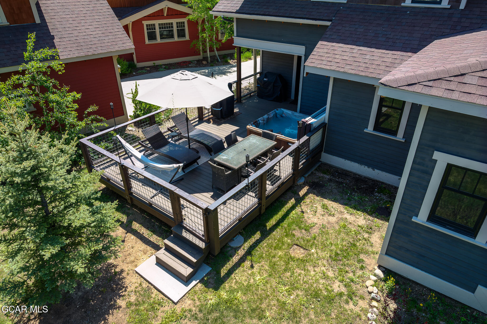 4 Rifle Shot Trail Fraser, CO 80442 - Photo 44 of 47 a view of an outdoor sitting area with brick walls