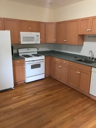 14 Schiller Street, Unit 2 Boston, MA 02130 - Photo 1 of 12 a kitchen with stainless steel appliances granite countertop a stove a sink and a refrigerator