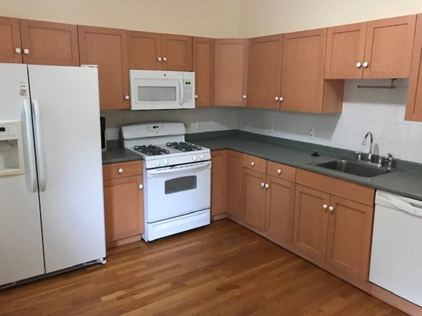 14 Schiller Street, Unit 2 Boston, MA 02130 - Photo 7 of 12 a kitchen with cabinets appliances and wooden floor