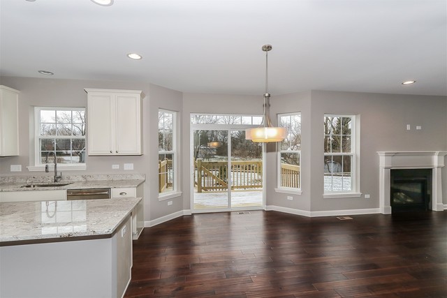 1228 Declan Court, Unit 4 Naperville, IL 60563 - Photo 15 of 32 a kitchen with stainless steel appliances granite countertop a sink a stove and a wooden floors