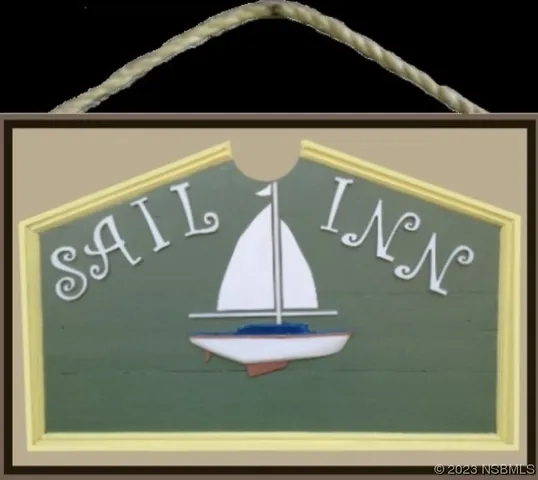 a view of a wooden door