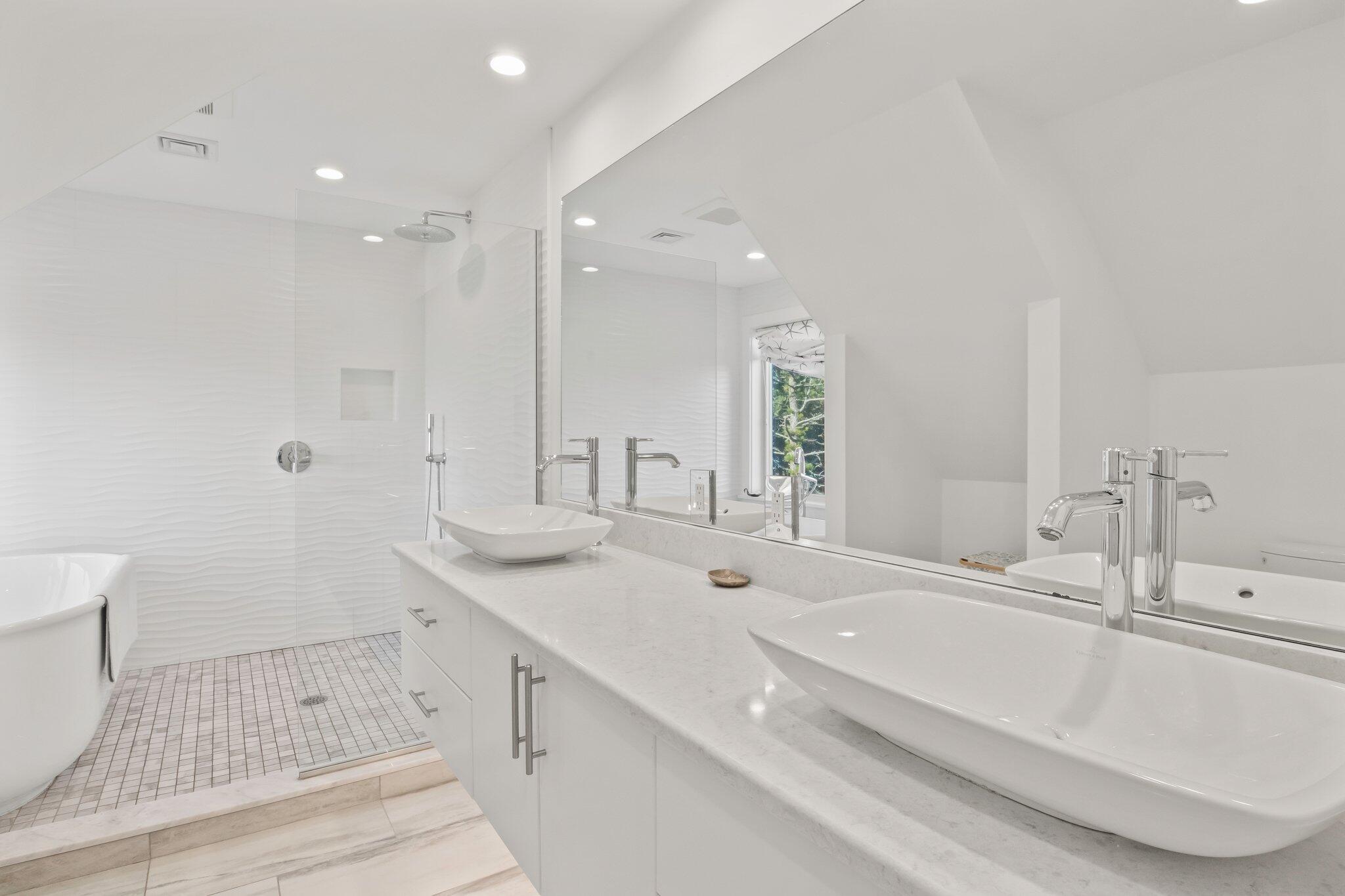 20 4th Avenue Wellfleet, MA 02667 - Photo 33 of 68 a bathroom with a double vanity sink mirror and double