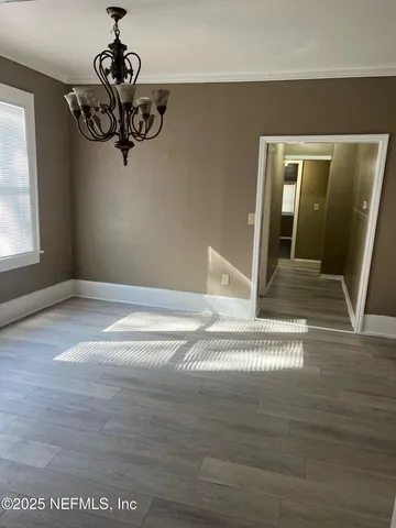 a view of a livingroom with a window