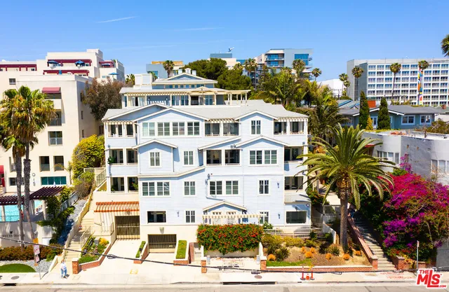 a front view of a multi story building