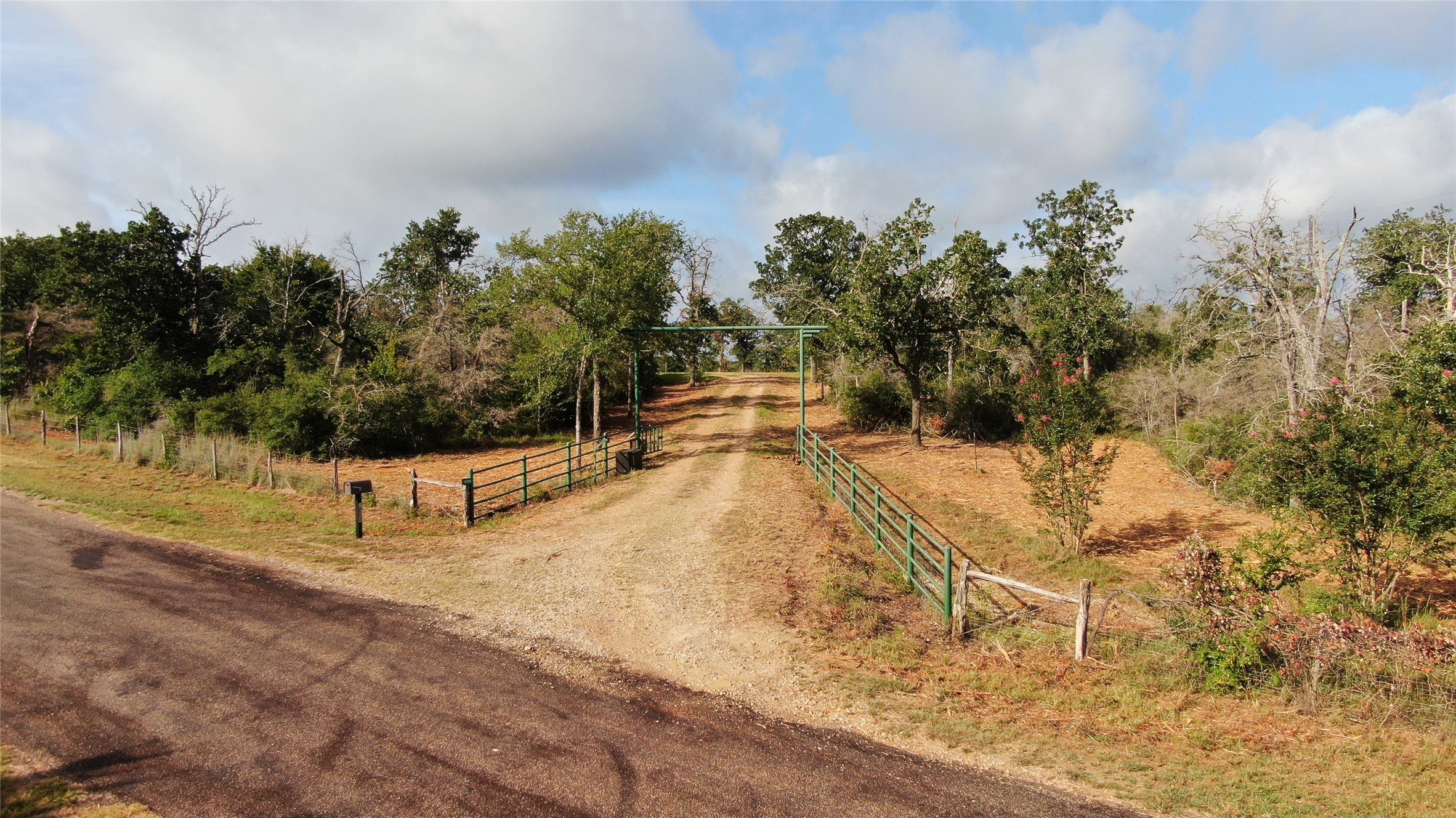 1004 22 Hills Road Gause, TX 77857 - Photo 22 of 37 A long private drive leads past a fenced pasture, culminating in a charming gated entrance.