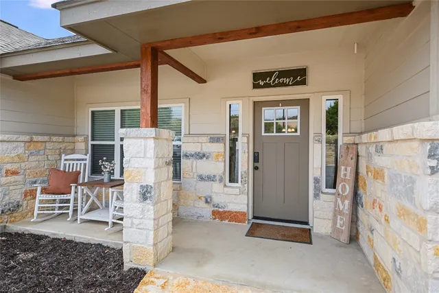 a outdoor space with a couch
