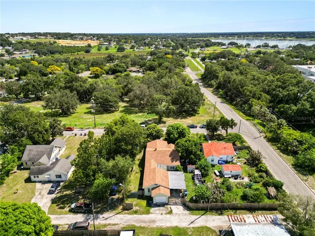 an aerial view of a city