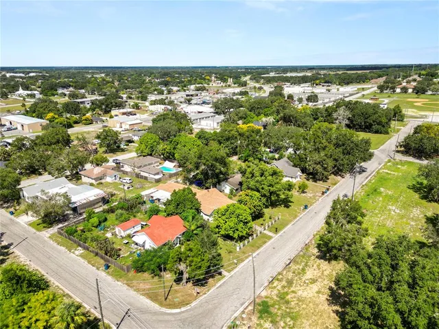 an aerial view of multiple house