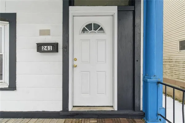 a view of front door of a house