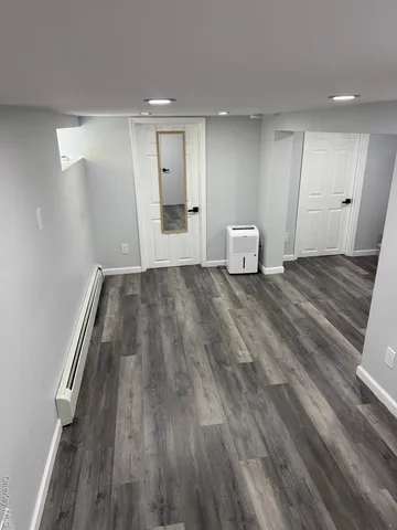 a view of street from a yard