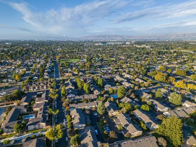 an aerial view of multiple house