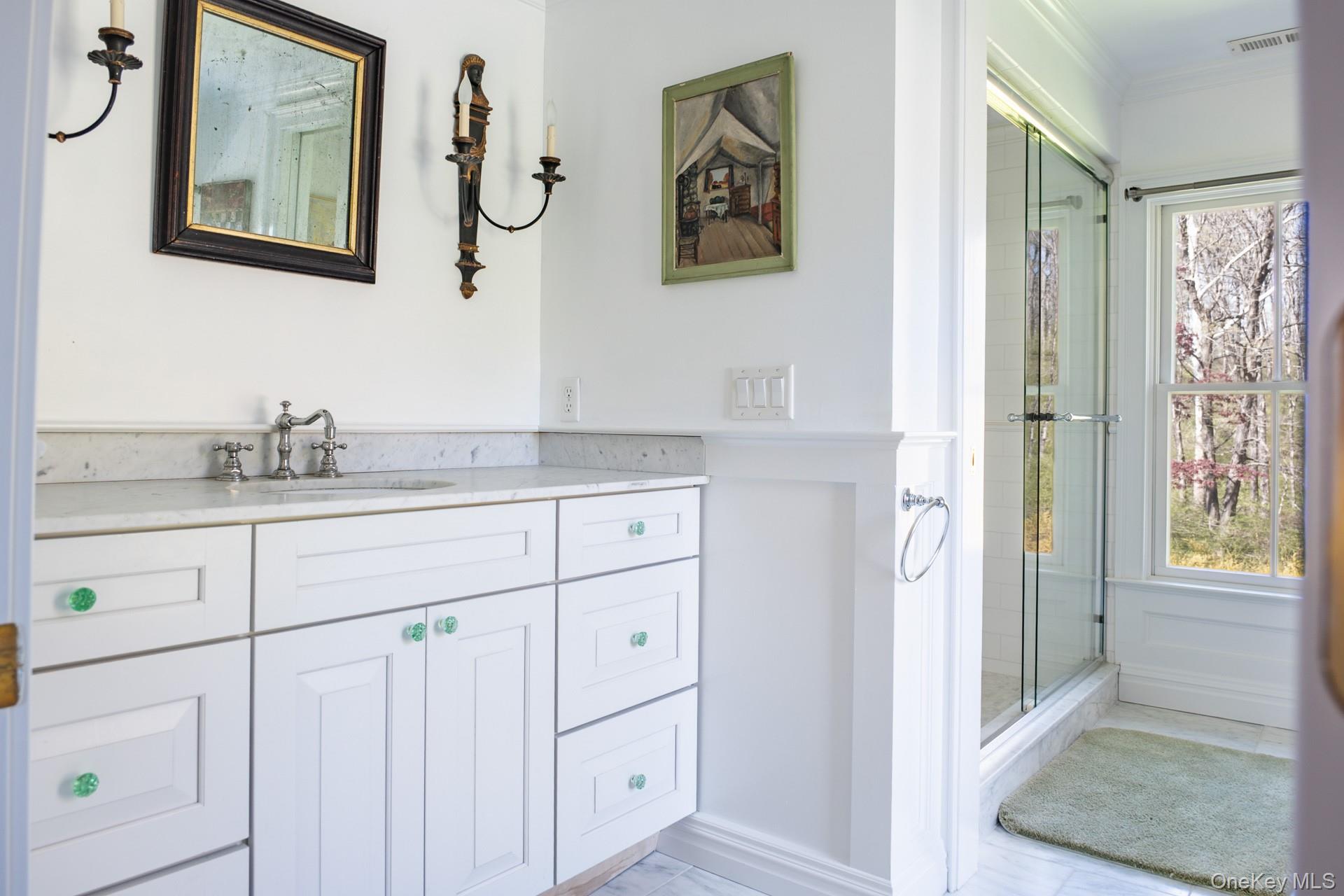 151 Benson Hill Road Wassaic, NY 12592 - Photo 24 of 45 a bathroom with a sink and a mirror