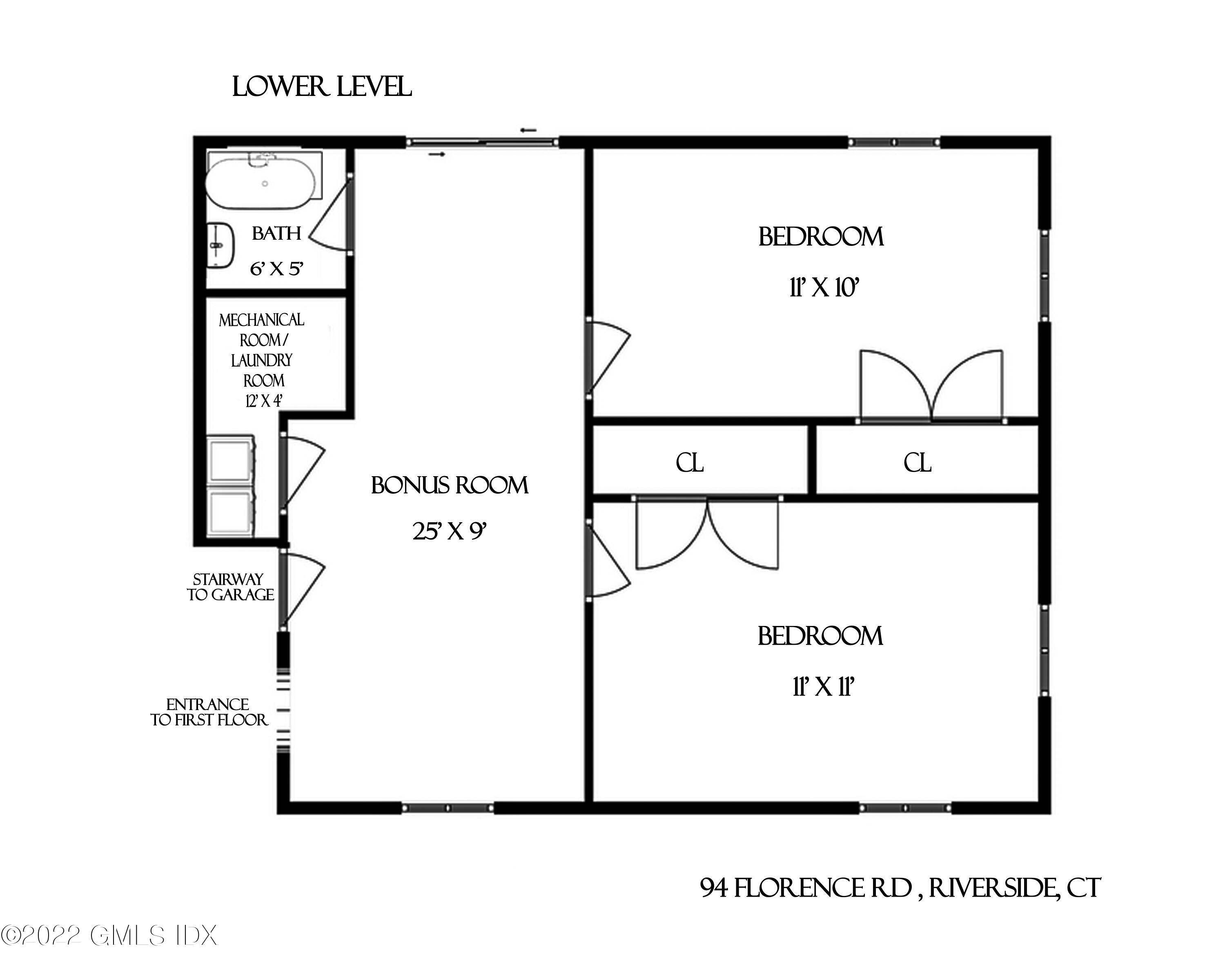 94 Florence Road Riverside, CT 06878 - Photo 24 of 25 a picture of a floor plan