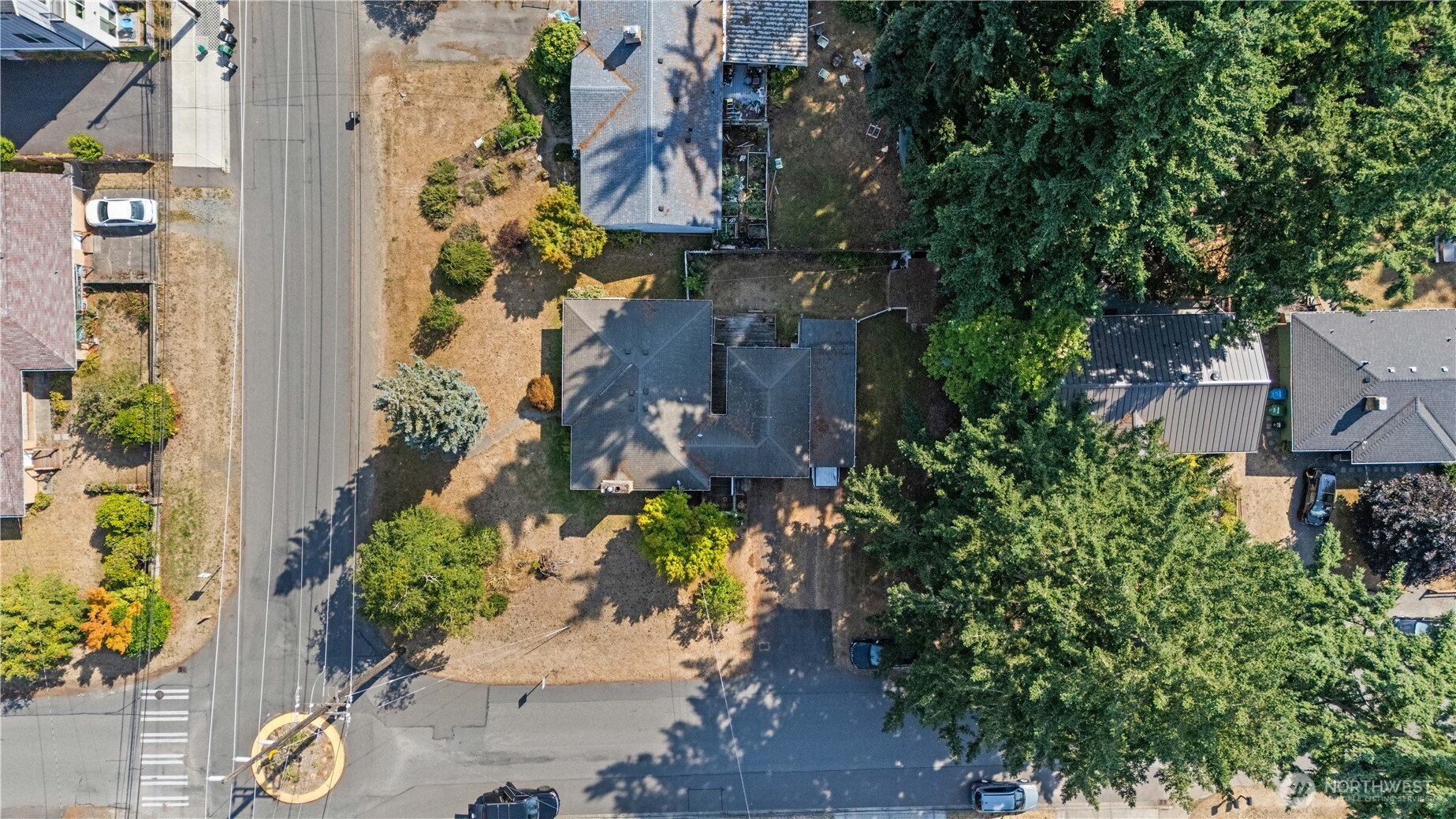 105 Northeast 180th Street Shoreline, WA 98155 - Photo 30 of 34 an aerial view of a house with yard swimming pool and outdoor seating