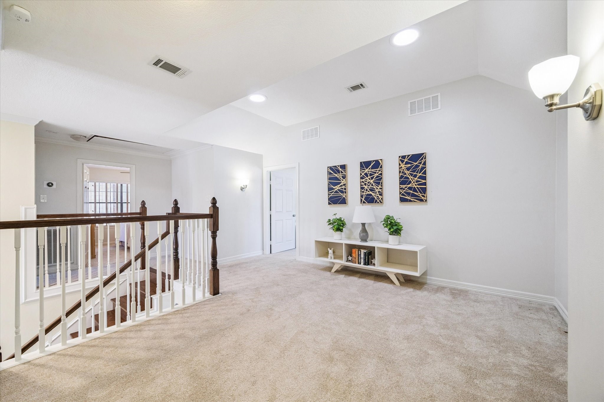 1118 Sherfield Ridge Drive Katy, TX 77450 - Photo 22 of 33 a living room with stairs