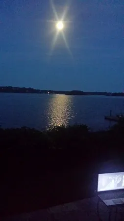 a view of outside space with a lake