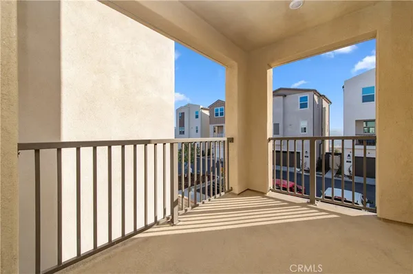 a balcony view with city view