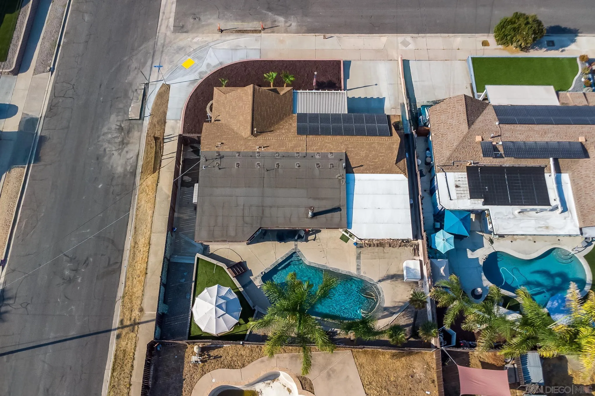 9276 Ruffin Road Santee, CA 92071 - Photo 36 of 40 an aerial view of houses with outdoor space