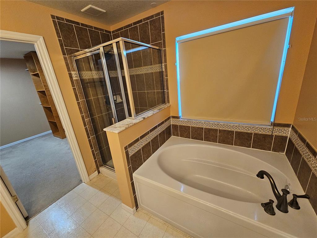 1881 Strathmore Circle Mount Dora, FL 32757 - Photo 10 of 16 a bathroom with a tub and shower
