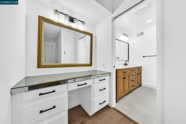 a view of a garden with pathway