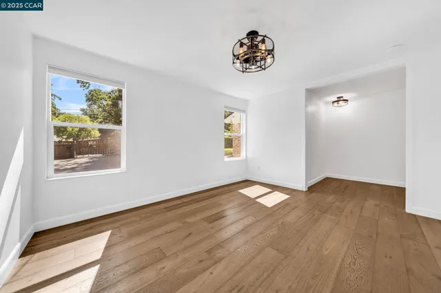 a view of a backyard with a garden