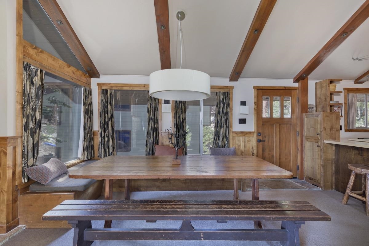 210 Convict Drive Mammoth Lakes, CA 93546 - Photo 22 of 46 a view of kitchen with furniture and wooden floor