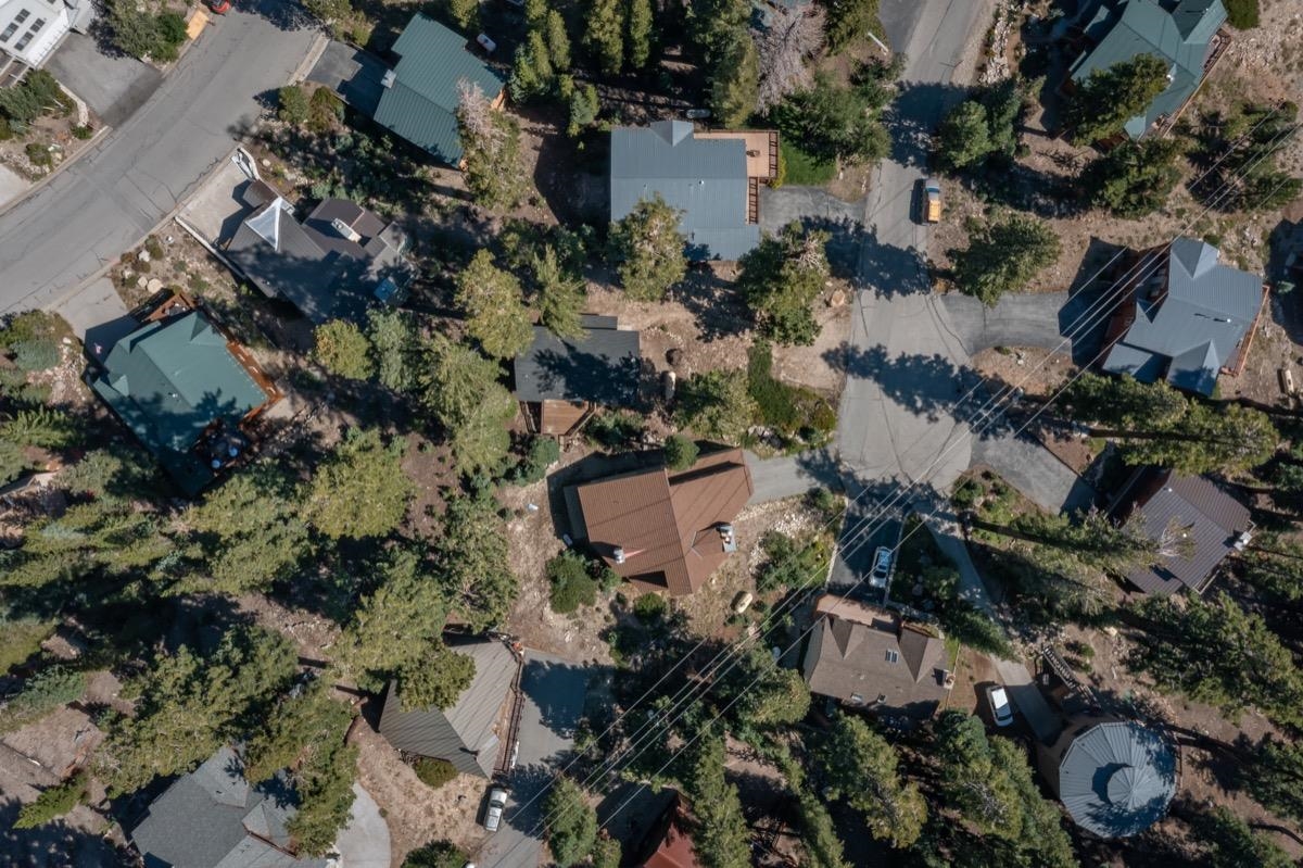 210 Convict Drive Mammoth Lakes, CA 93546 - Photo 43 of 46 an aerial view of residential house with outdoor space and parking