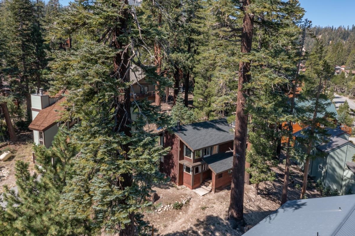 210 Convict Drive Mammoth Lakes, CA 93546 - Photo 44 of 46 a view of a house with a yard and large trees