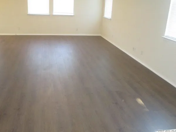 an empty room with a window