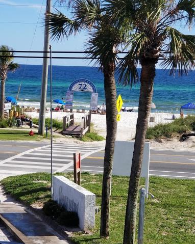 17670 Front Beach Road, Unit H7 Panama City Beach, FL 32413 - Photo 1 of 1 a view of a street from a porch