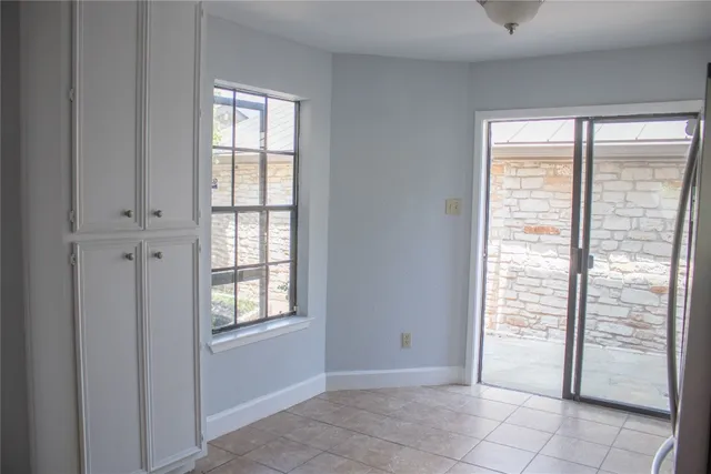 a view of an entryway with a window
