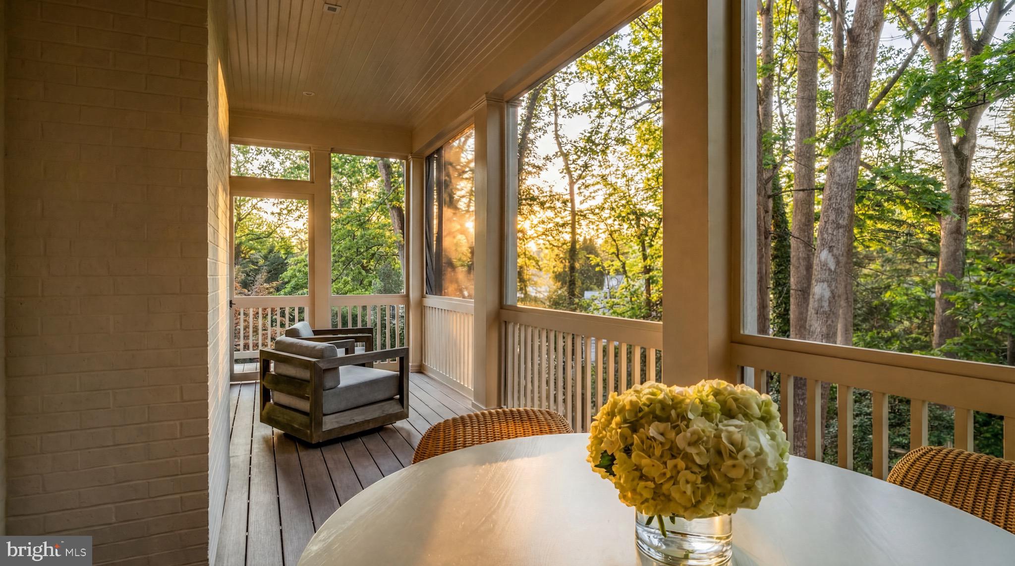 4939 Quebec Street Northwest Washington, DC 20016 - Photo 18 of 50 Screened In Porch off the Family Room