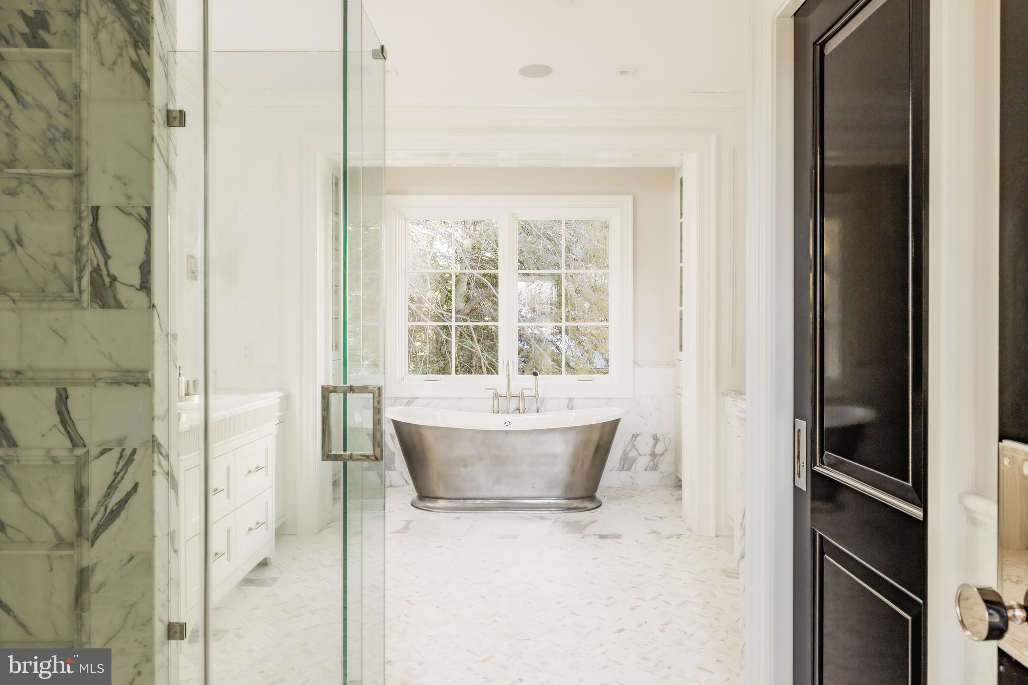 4939 Quebec Street Northwest Washington, DC 20016 - Photo 29 of 50 Primary Bath w/dual Custom Vanities