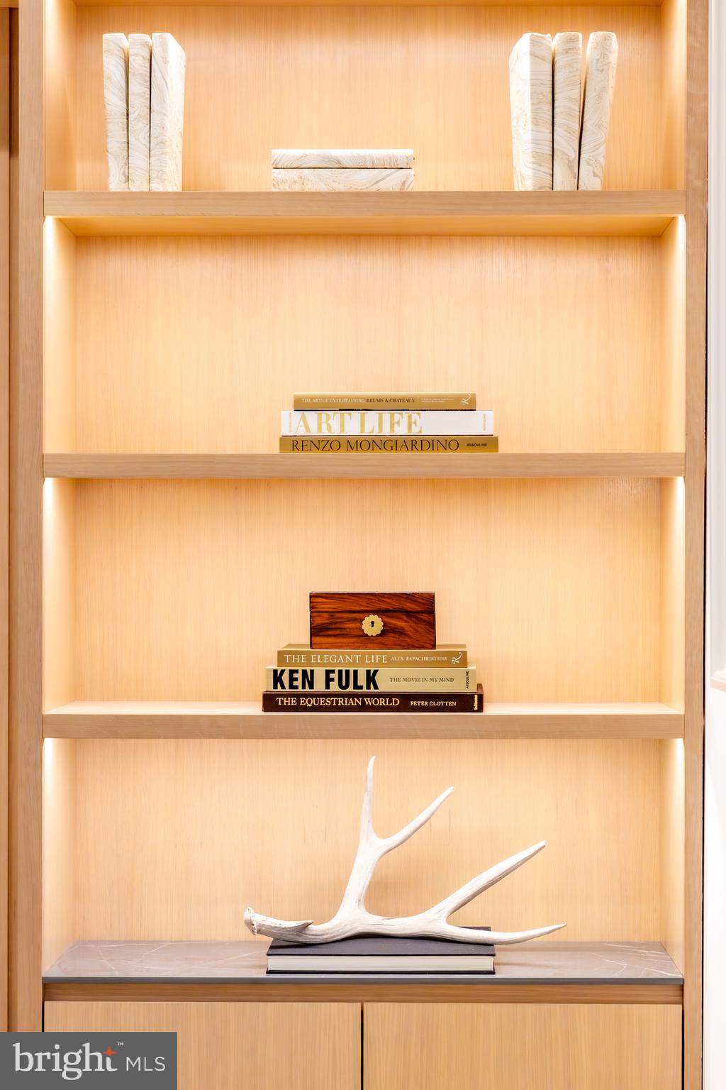 4939 Quebec Street Northwest Washington, DC 20016 - Photo 39 of 50 Custom Backlit White Oak Entertainment Center
