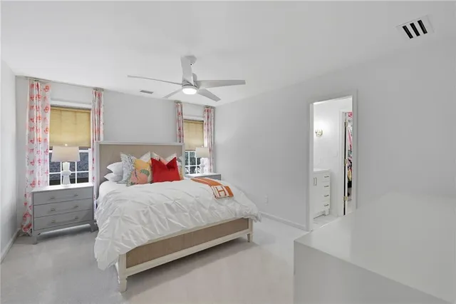 an aerial view of a house with outdoor space and street view