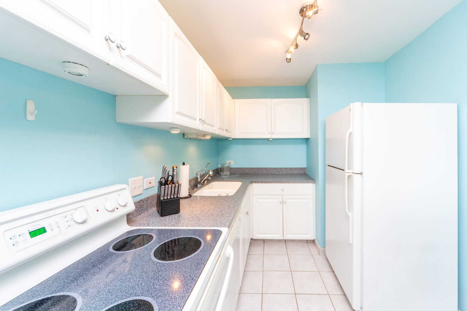 5320 North Sheridan Road, Unit 2401 Chicago, IL 60640 - Photo 11 of 21 a kitchen with a refrigerator a stove and a sink