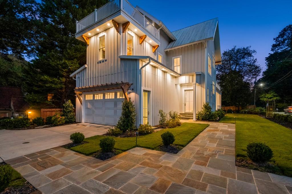 a view of a house with a patio