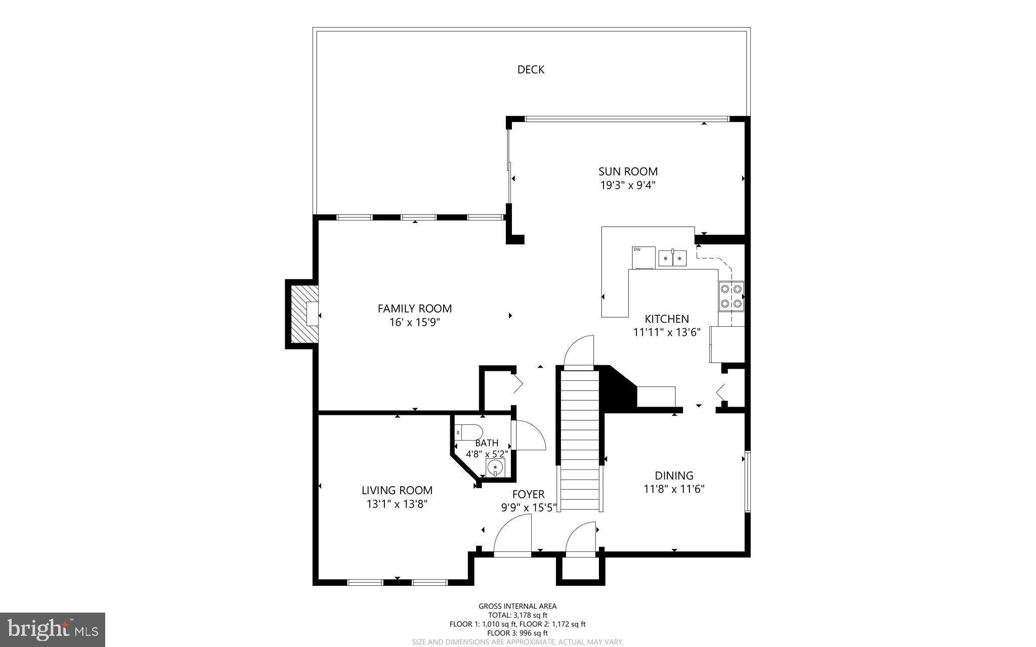 7723 Rotherham Drive Hanover, MD 21076 - Photo 39 of 41 Main Level Floor Plan