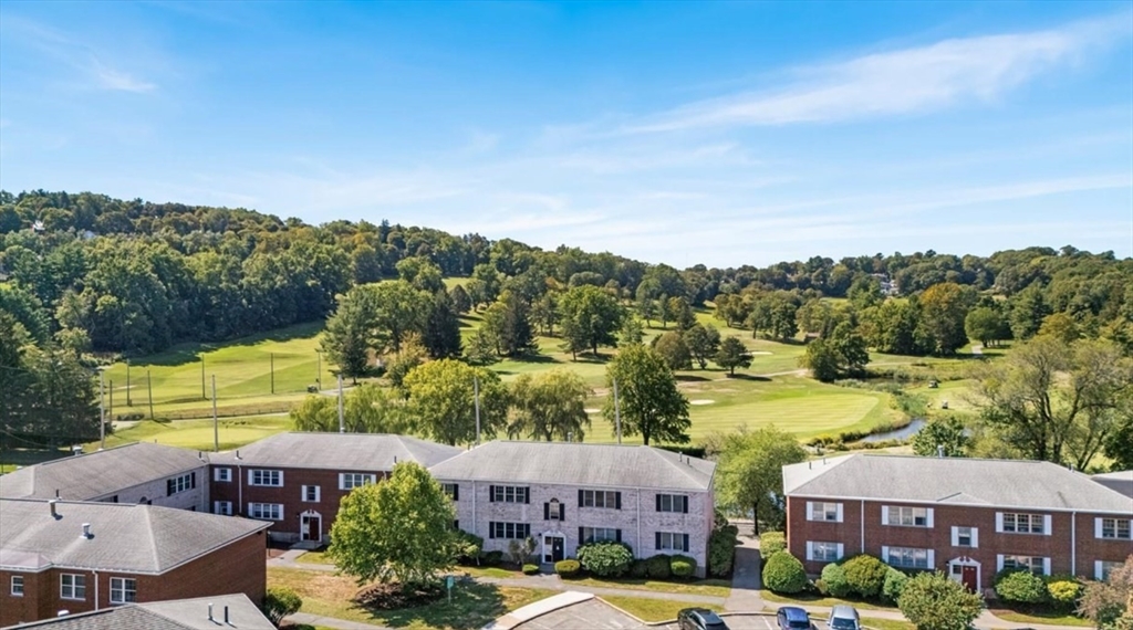 30 Lake Shore Court, Unit 1 Boston, MA 02135 - Photo 13 of 15 a view of a city with lawn chairs under an umbrella