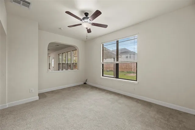 an empty room with a window