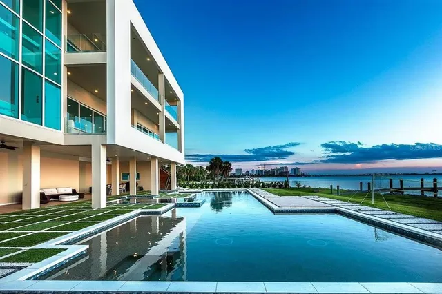 a view of front door and yard