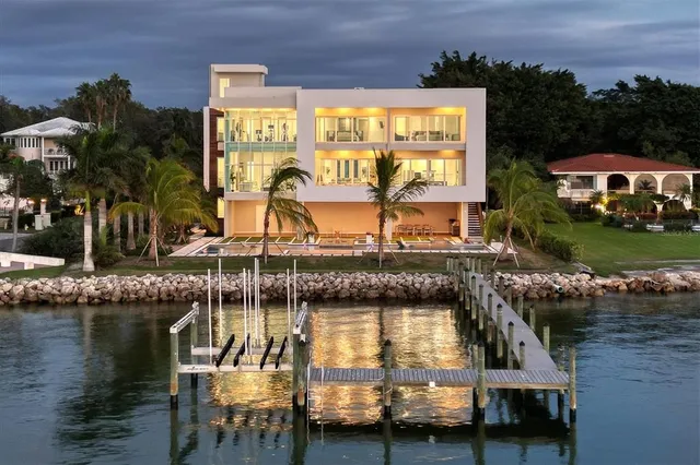 a view of a lake with outdoor space