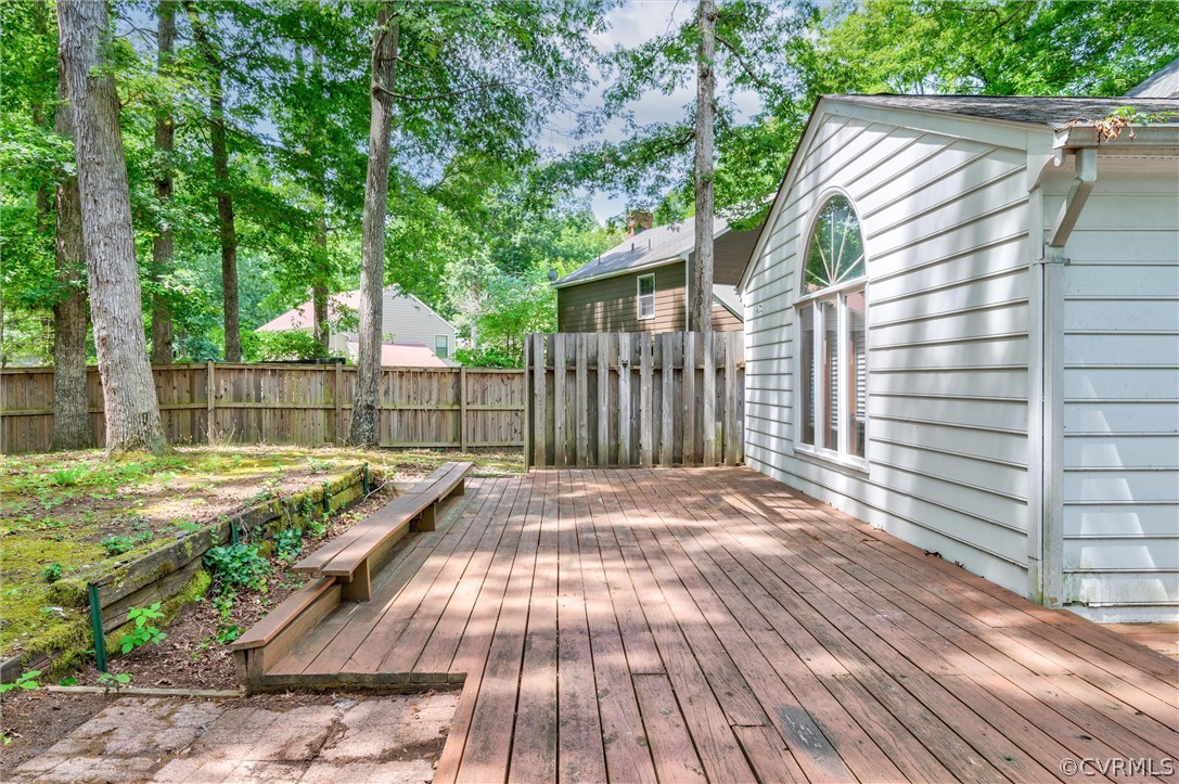 10731 Timberun Road Chesterfield, VA 23832 - Photo 23 of 25 a view of backyard with a deck and wooden floor